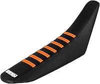 Vista 5 de Enjoy Mfg Funda de asiento, compatible con KTM SX85 SX 85 2006-2012, lados negros/parte superior naranja/varillas negras #89