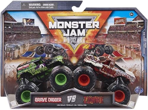 Miniatura 6 de Monster Jam Paquete de 2 Series 22 Grave Digger vs Zombie