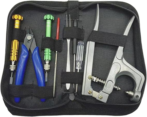 kowaku Badminton Racket Stringing Tool Set - Grommet Replacement Pliers, String Protector, Universal Stringing Clamp for Racket Repair & Maintenance
