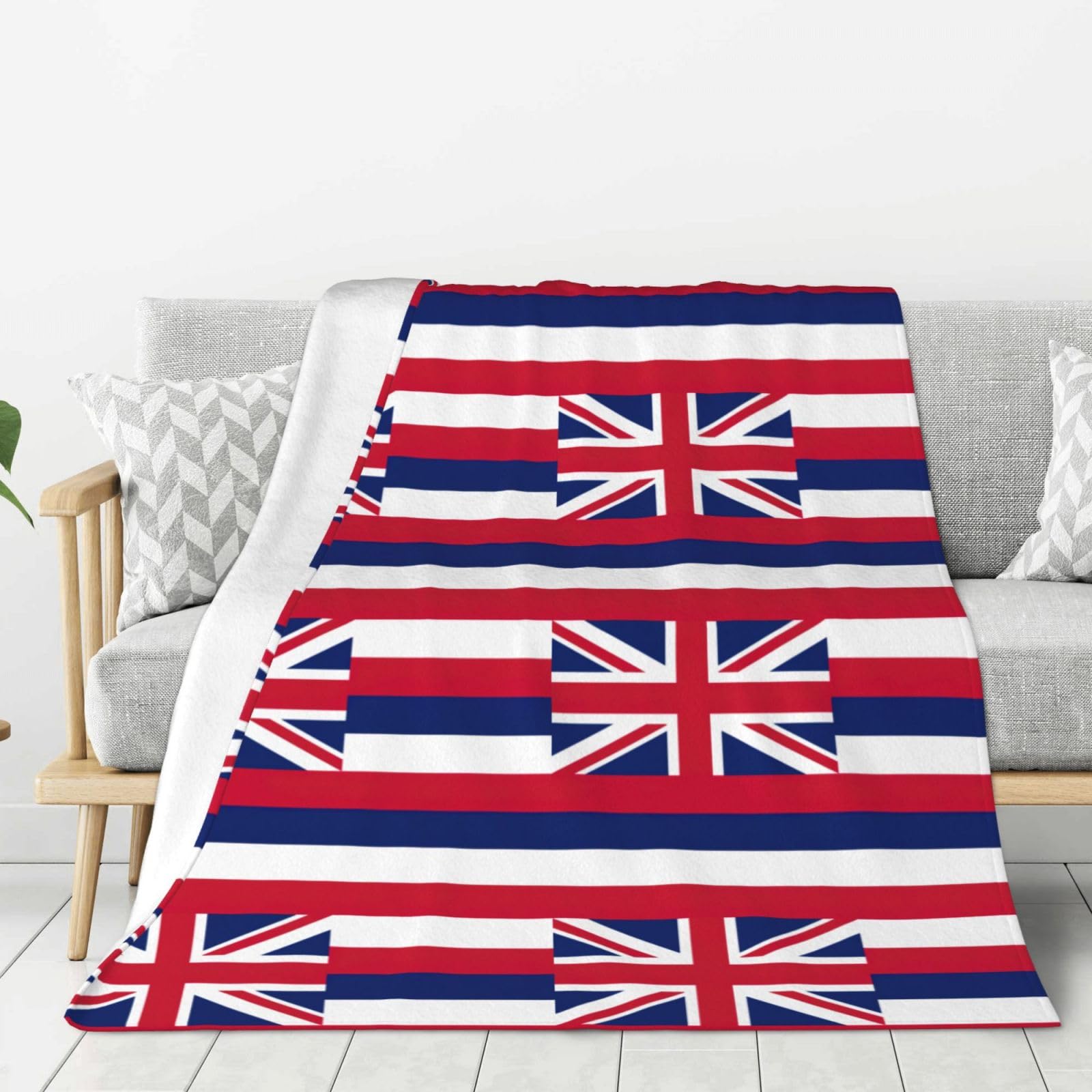 Couverture chaude en flanelle motif hawaïen pour lit et canapé