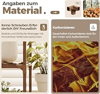 Bamworld Bambusz Növényállvány 7 Szintes - Beltéri/Kültéri Virágtartó Létra, Karbonizált Fa, 68 kg Teherbírás, Erkélyre, Kertbe 5