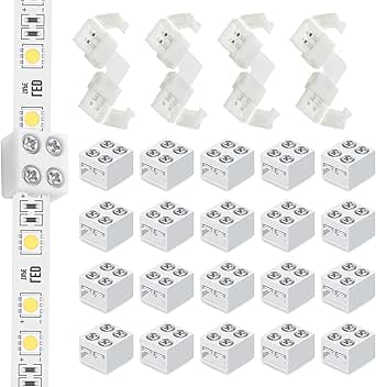 4 Pin Rgb Led Light Strip Connectors 10mm Unwired Clips Solderless Adapter Terminal Strip To Wire Extension Connection For 12v Non-waterproof 5050 Mul | ES