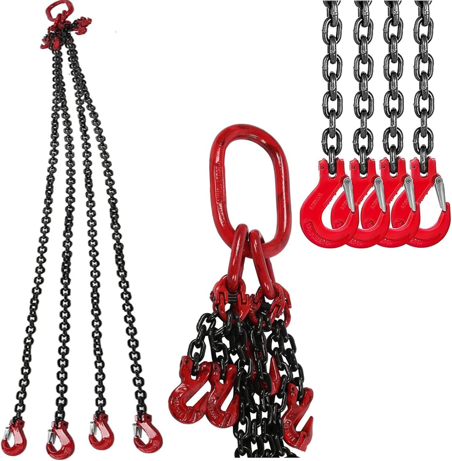 Élingue à chaîne de levage 300cm robuste à 4 pattes pour grue de chantier
