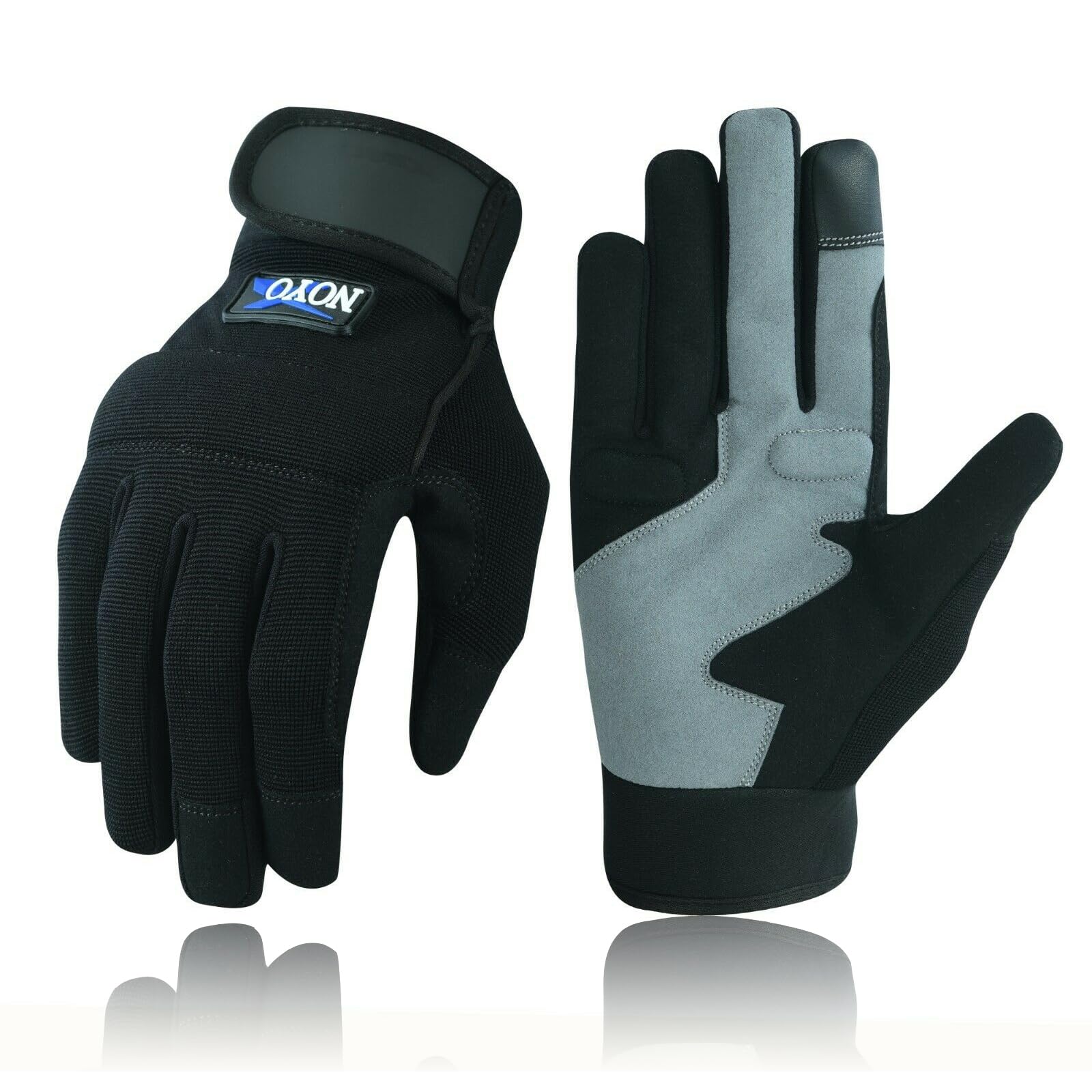 Swift Wear Safety Work Gloves Heavy duty Hand Protection Mechanic Gardening Builders Cut Gloves New (Black, XL)
