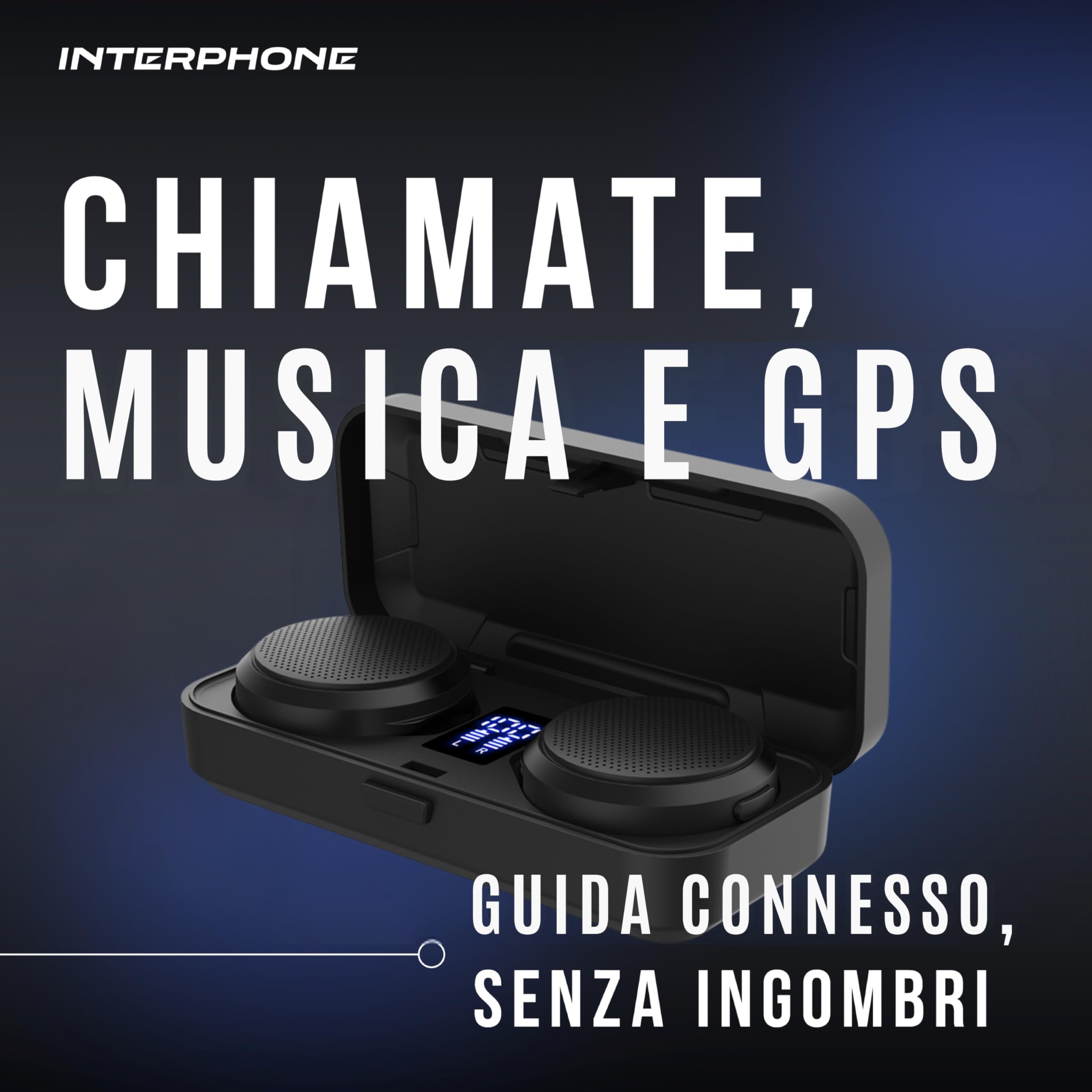 INTERPHONE ZERO - Auricolari True Wireless da casco, ideali per moto scooter e sport invernali, Bluetooth 5.3, microfono integrato senza fili, con telecomando da manubrio, autonomia fino a 6.5h
