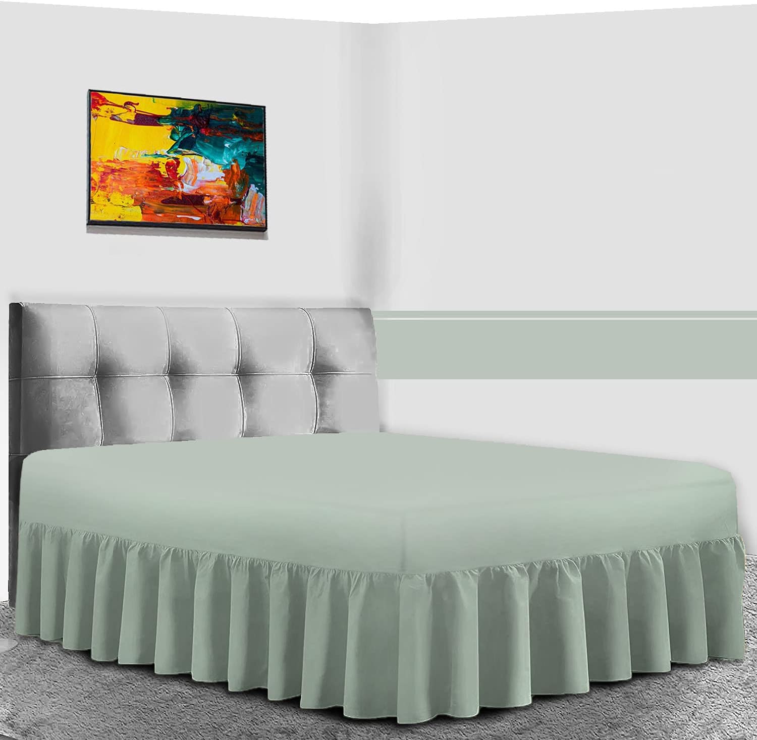 GC GAVENO CAVAILIA Fitted Valance Sheets Double Bed Sheet Non Iron