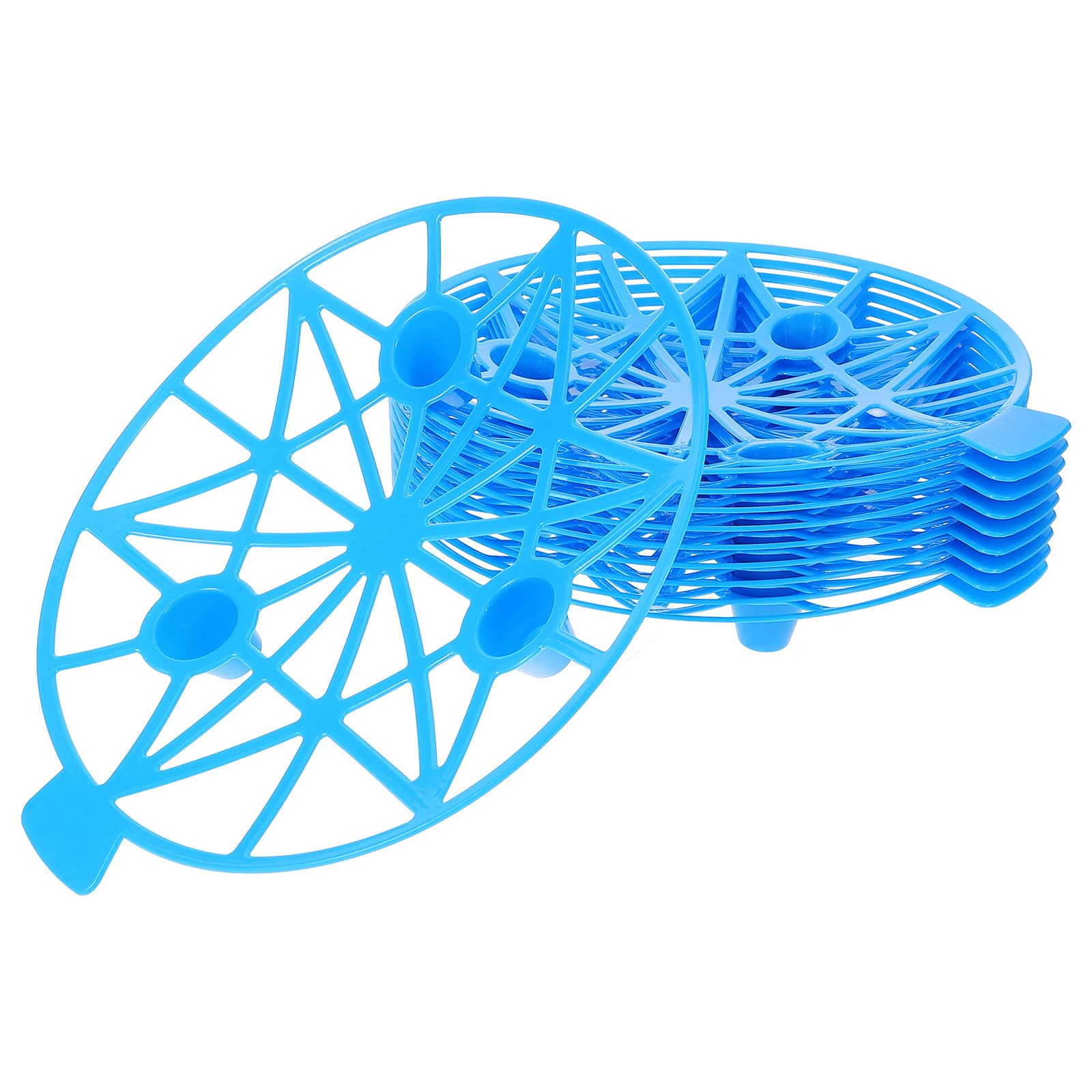 10pcs Blue Watermelon Support Trays Garden Melon Holder Stands for Strawberry and Fruit Plant Protection, Anti-rot Fixed Plant Supports for Outdoor Gardening