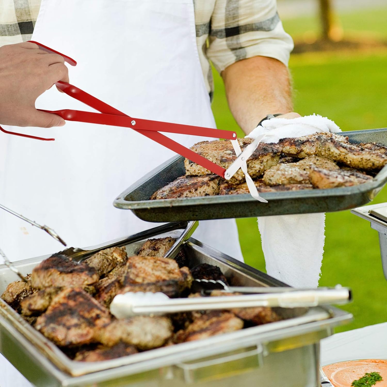 Hemoton BBQ Tongs, Extra Extra Long Barbecue Grilling Tong food tong BBQ tong Long Grilling Tongs, : Patio, Lawn & Garden