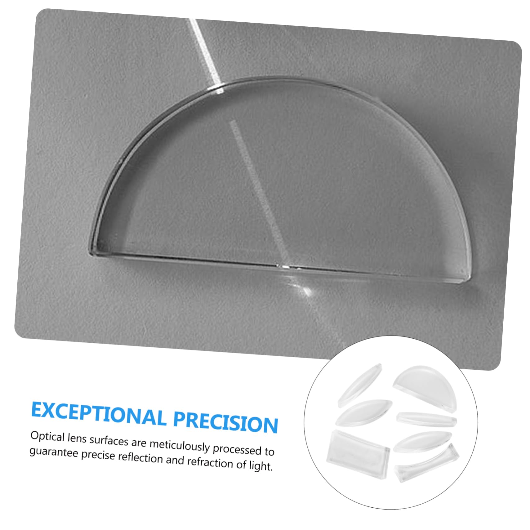 QUMIIRITY 7pcs Science Optical Lenses Set Physics Experiment Equipment Convex Concave Lens for Teaching Lab