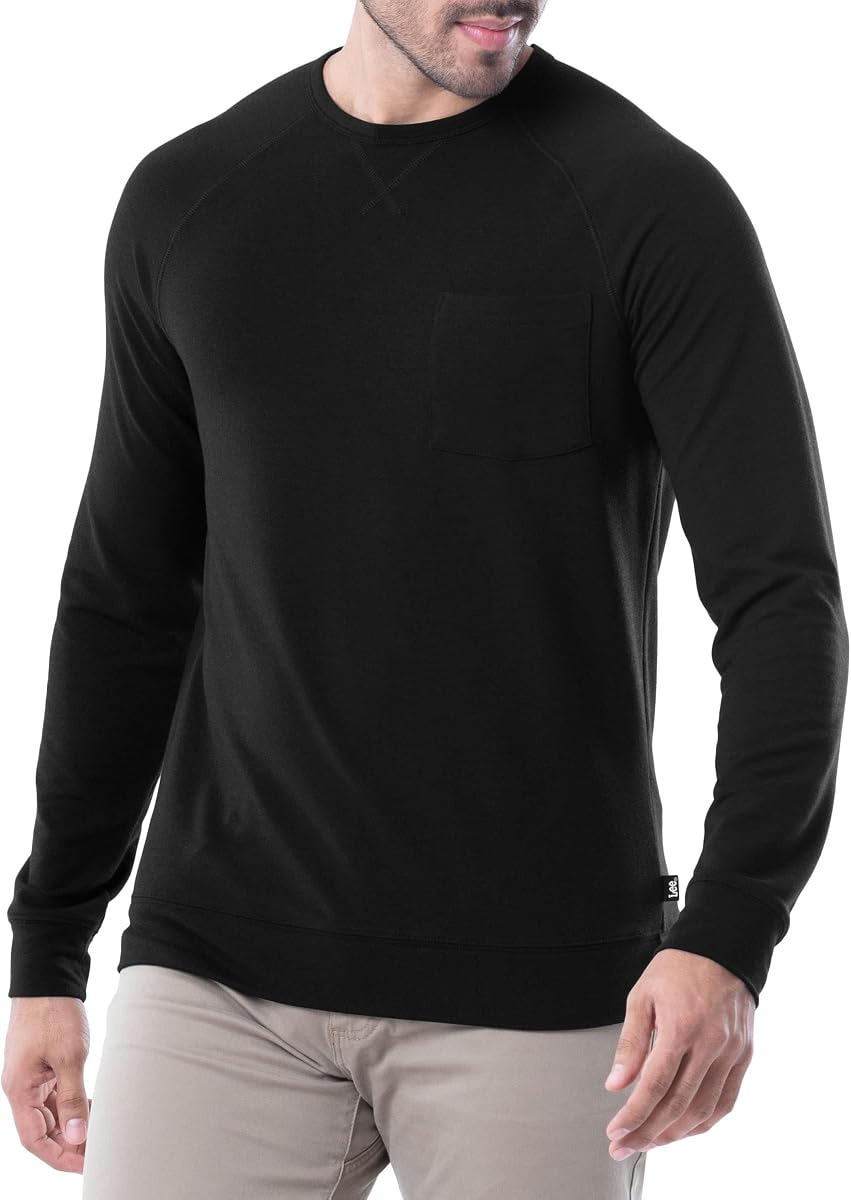 Lee Men's French Terry Long Sleeve Raglan Tee Shirt