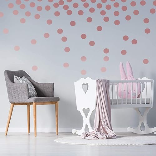 Sundecor - Adhesivo decorativo para pared, diseño de lunares, color dorado