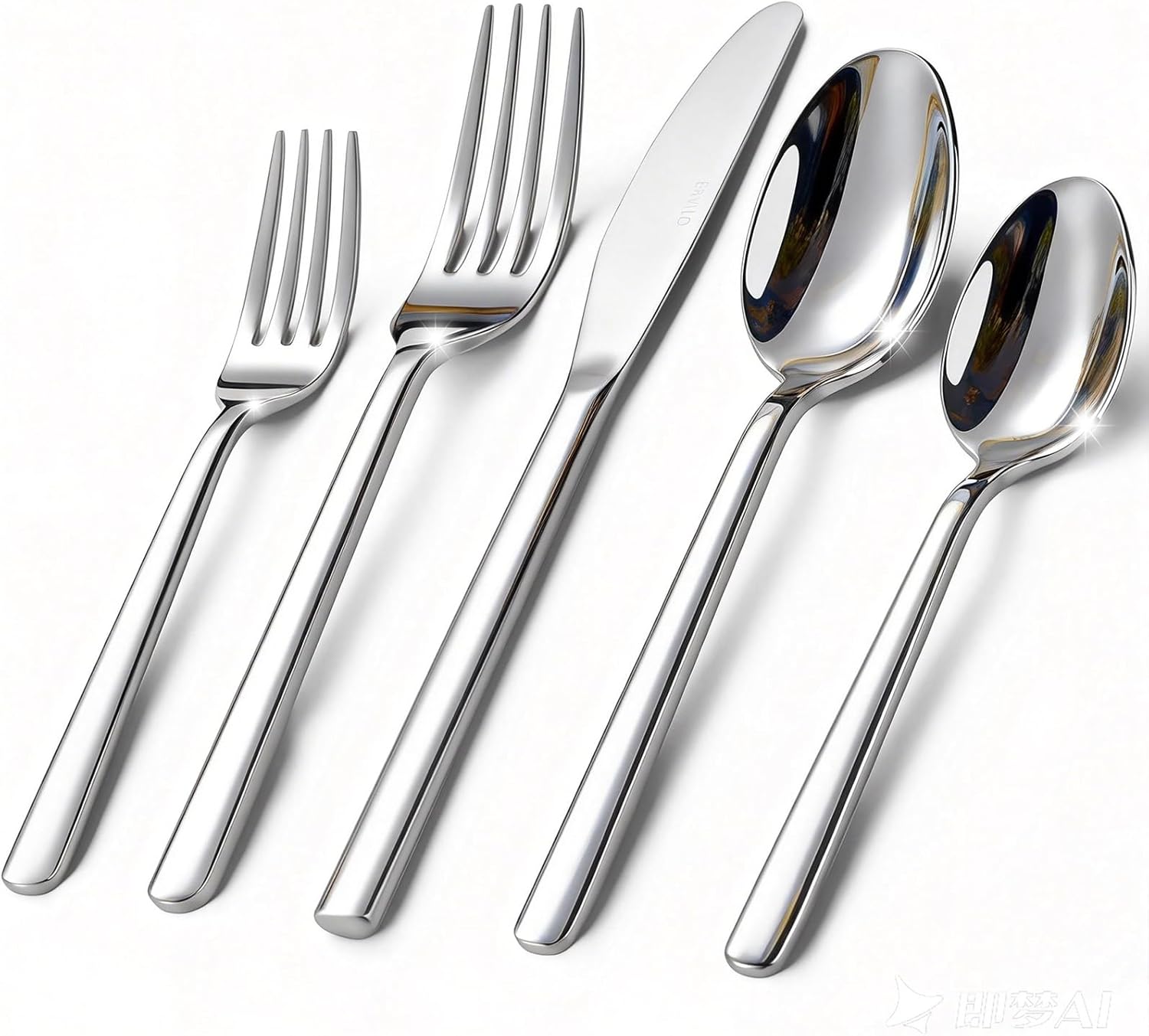 20-Piece Silverware Set for 4, Luxury Stainless Steel Flatware Set, Mirror Polished Spoons and Forks Knife Set, Balanced Weight Cutlery Utensils for Home Kitchen Restaurant Wedding