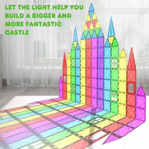 Miniatura 8 de 36 bloques de construcción magnéticos y 102 piezas de azulejos magnéticos