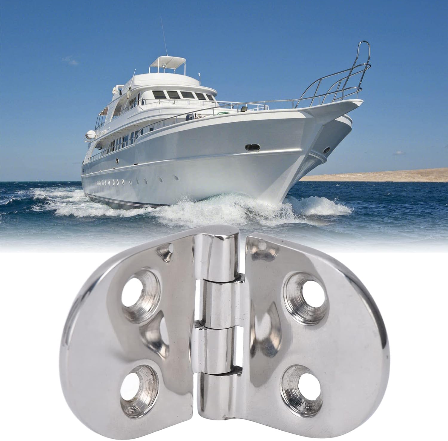 Boat Hinge, Marine Grade Hinges 316 Stainless Steel 4 Hole Oval Door Hinge for Boat Storage Cabinets : Sports & Outdoors