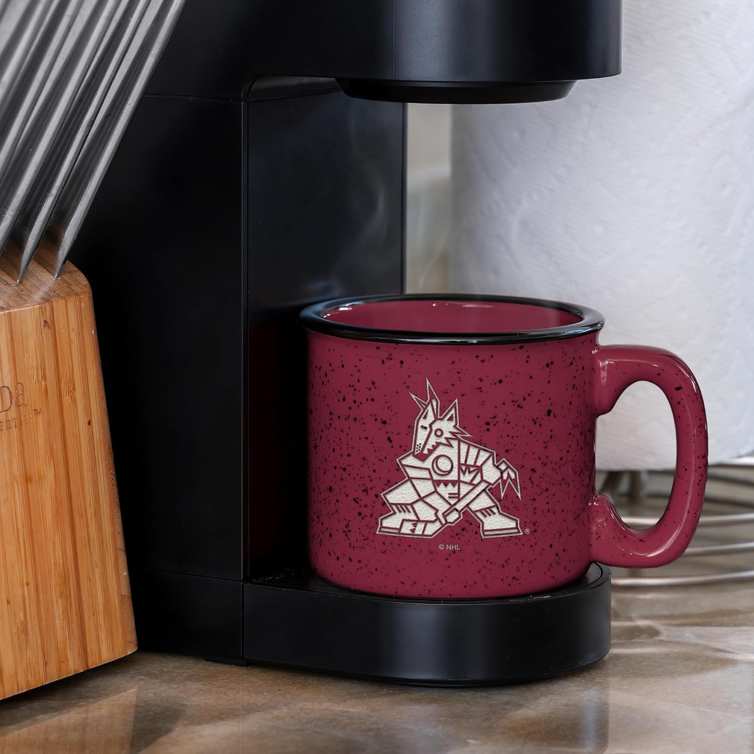 Rico Industries NHL Hockey Speckle 15oz Laser Engraved Campfire Coffee, Tea, Hot/Cold Mug - Great Gift Item - Image 4