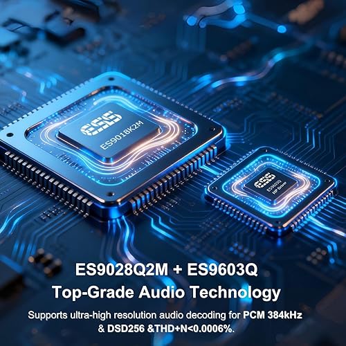 Miniatura 3 de Amplificador de auriculares portátil X10 USB-C DAC, Dongle de audio de alta resolución con chips ESS duales, salida equilibrada de 0.138 in y 0.173