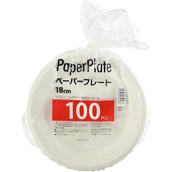 Commercial Paper Plates, 7.1 inches 18 cm, Pack of 100