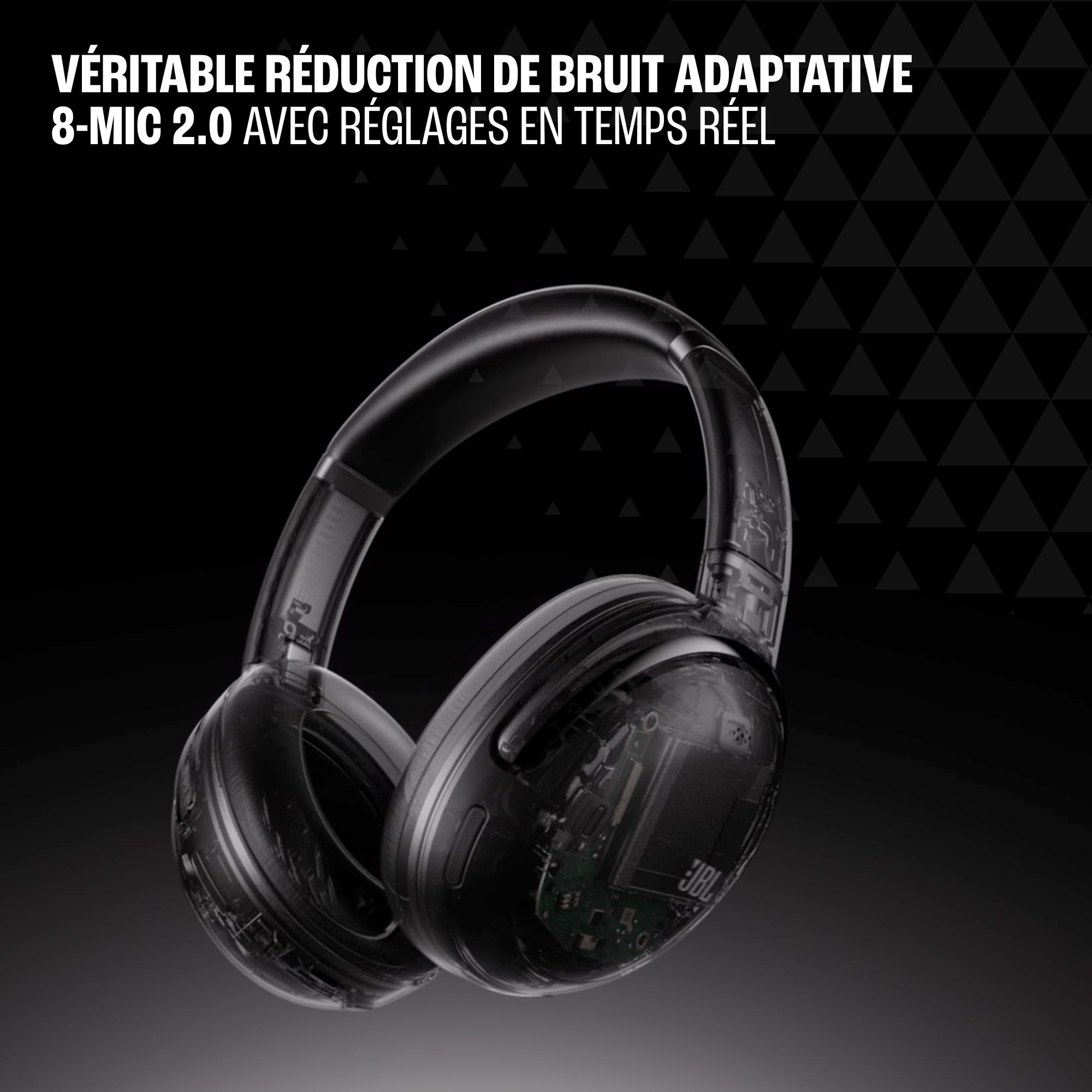 JBL Tour One M3, Casque Bluetooth sans Fil Supra-auriculaire, réduction adaptative du Bruit, 70 h d’autonomie, Confort Optimal, Son JBL Spatial 360, Suivi des mouvements, Compatible USB-C, Noir