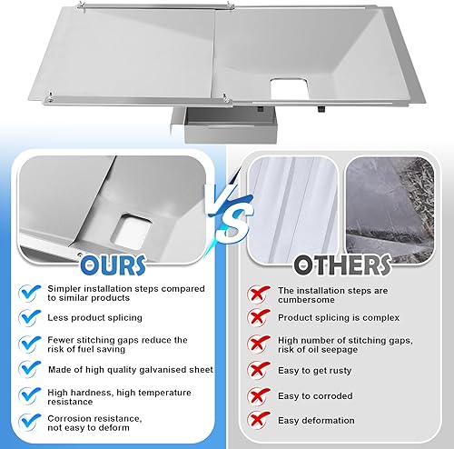 Miniatura 5 de Grease Tray with Catch Pan and Foil Liner, Adjustable Drip Pan for 345 Gas Grill Models from Dyna Glo, Nexgrill, Expert Grill, Kenmore, Charbroil,