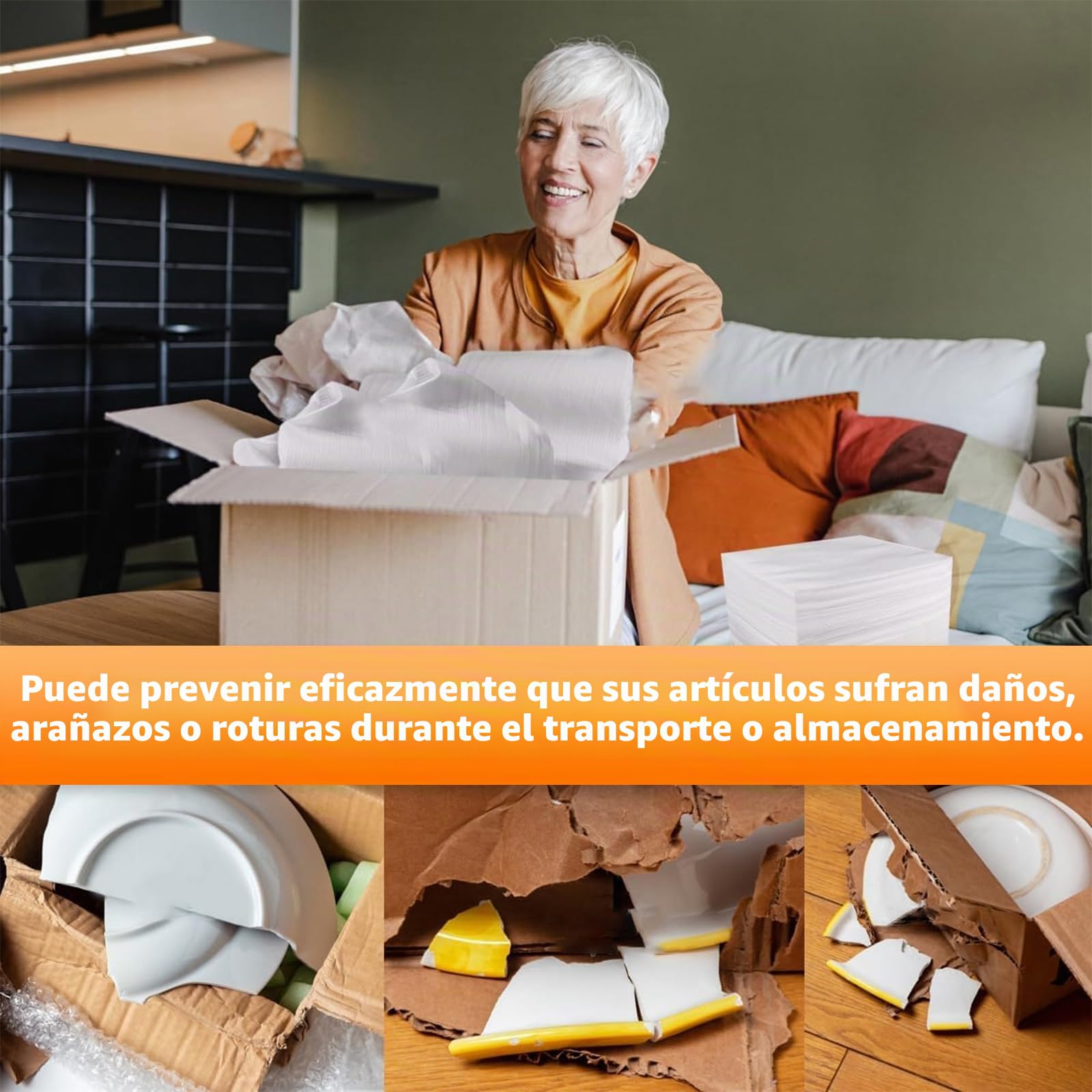 100 Piezas Mudanza Espuma de Embalaje 30x30cm Hojas de Espuma de Papel Burbuja Movimiento Cartón Espuma Hojas Foam Sheet Envoltura de Espuma para Platos, platos, vasos, tazas