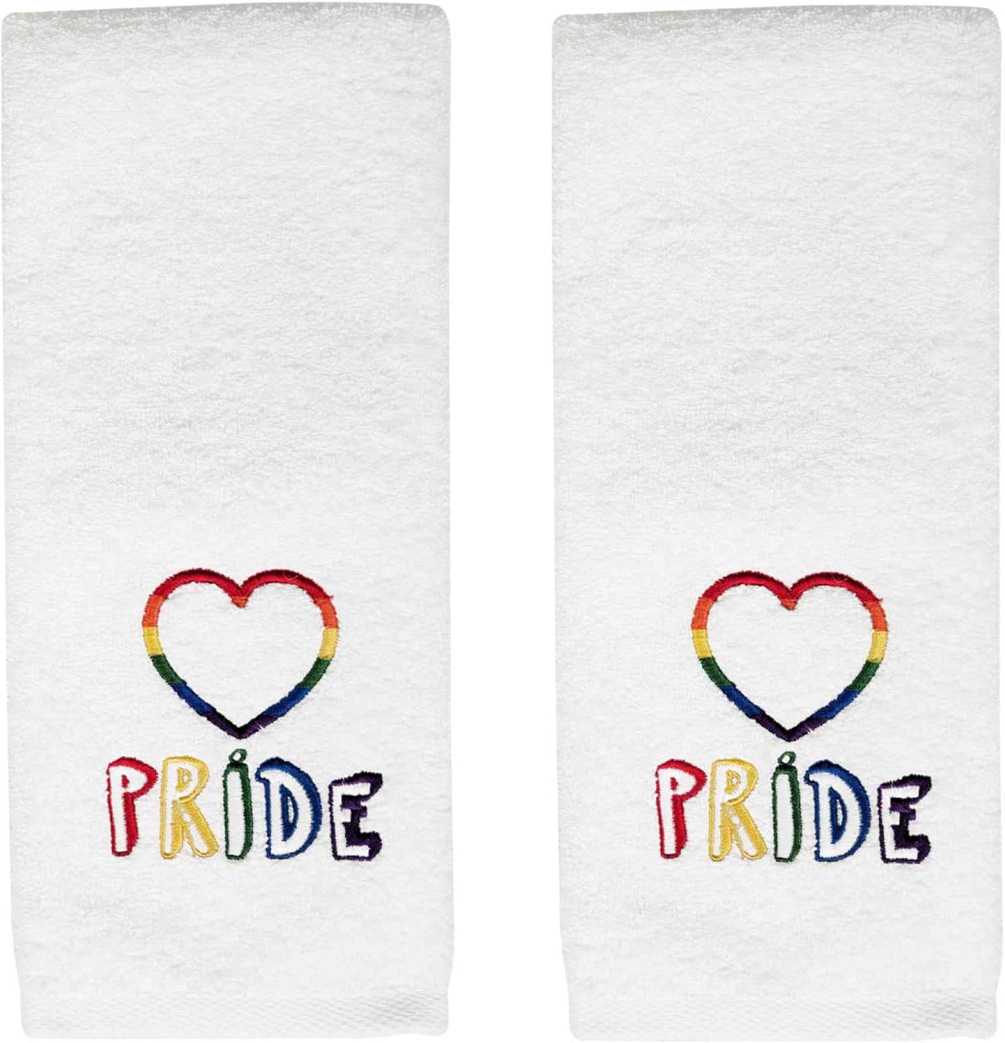 Avanti Linens - Hand Towels, Soft & Absorbent Cotton Towels, Set of 2 (Pride Collection, Pride)