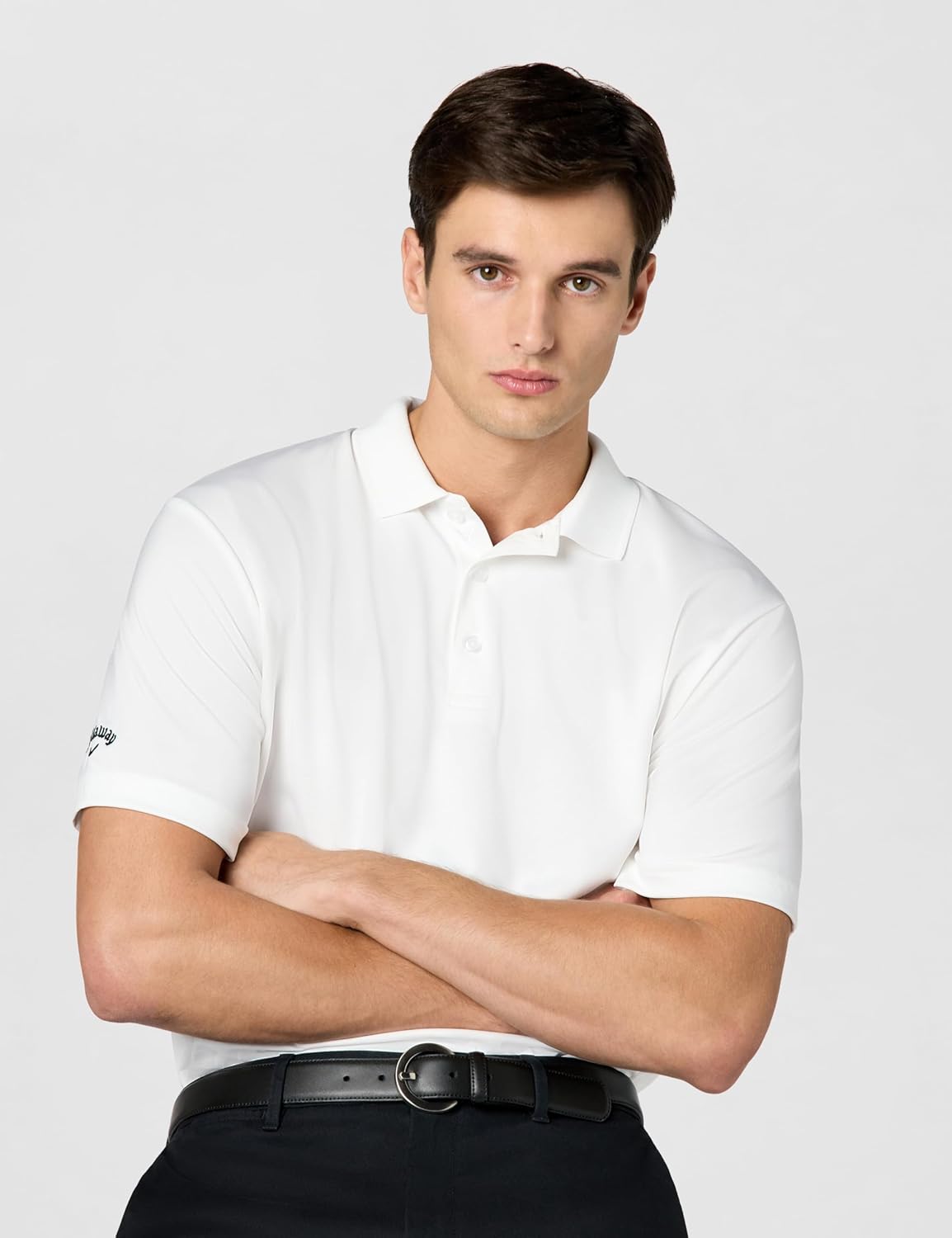 Callaway Mens Solid Opti-dri Short Sleeve Stretch Golf Polo, Sun Protection, Moisture-Wicking (Available in Big & Tall) - Image 2