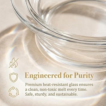 BESPORTBLE 2Pcs Replacement Wax Heating Tray, 4.5 Inch Transparent Glass Melting Dish for Electric Aroma Burner, Fragrance Wax Melt Warmer, Candle Oil Lamp in Home Yoga Office Spa