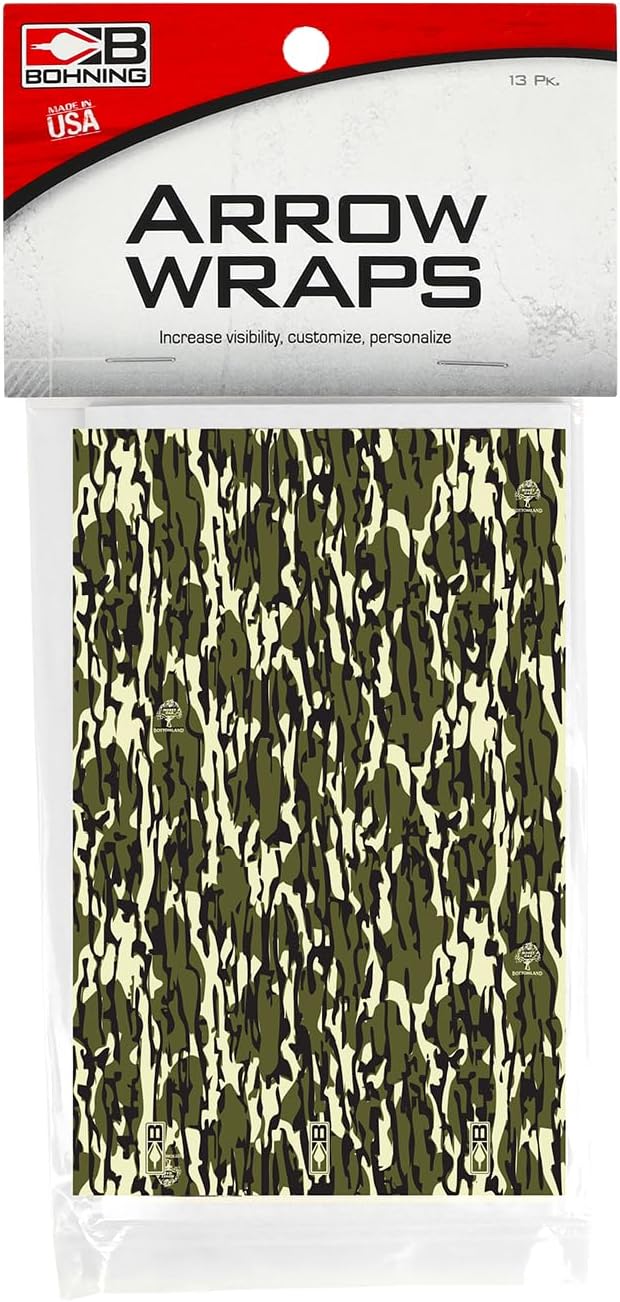 Bohning 5.5" Camo Arrow Wraps, Small, Mossy Oak Bottomland