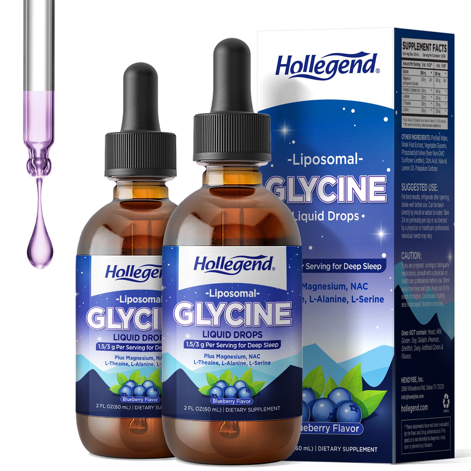 Liposomal Glycine Supplements for Sleep, 1.5/3g Glycine Liquid Drops — Amazon image 10