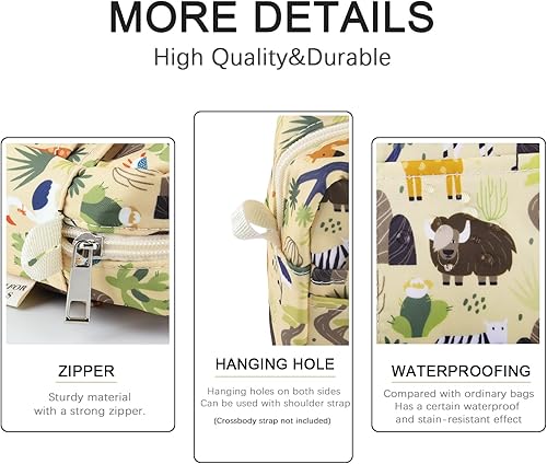 Miniatura 3 de qianshan Organizador multifuncional para cartera, bolsa de viaje impermeable con cremallera, estuche de almacenamiento de suministros de diario