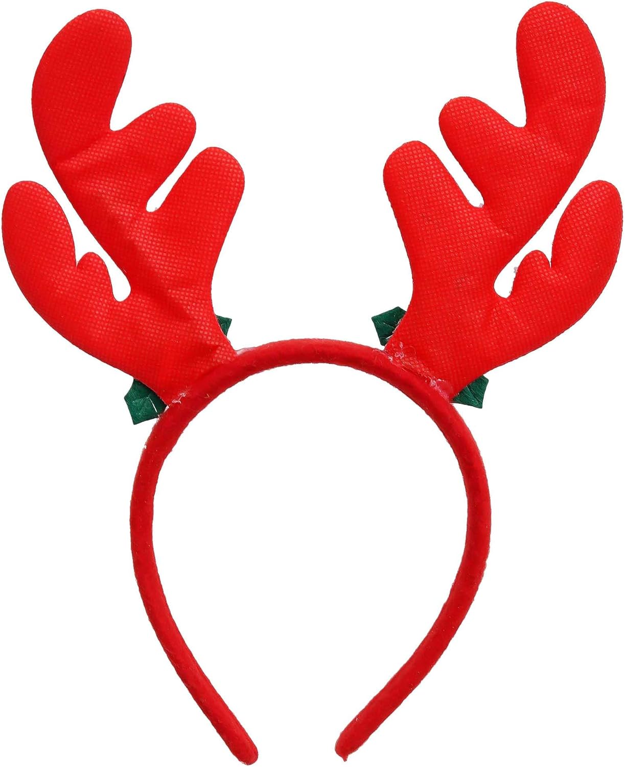 eCraftIndia Christmas Headband Glitter Reindeer Antlers Design Hair Band(Red Golden) Hair Accessories for Xmas Party| Gift for Children Girls| Decorations Items