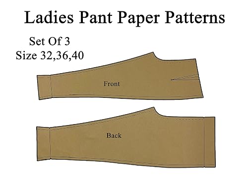 Ladies Pant Paper Cutting Patterns Set of 3 Size 32,36,40 Specially Design By Dileep Tailors And Boutique