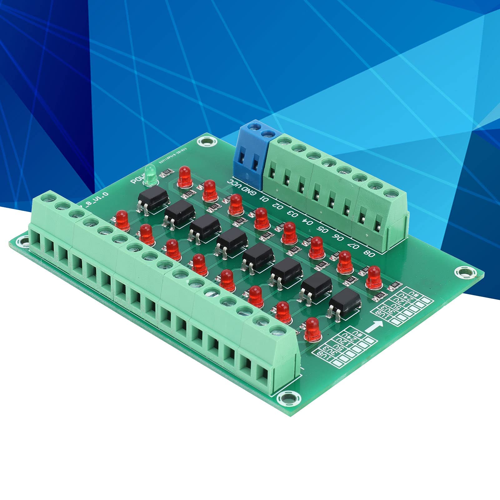 Module D'isolement Optique Walfront Fréquence de Commutation de Limite 20KHZ Convertisseur D'isolateur à 8 Canaux Optocoupleur Carte de Convertisseur de Signal PLC 12V à 3.3V