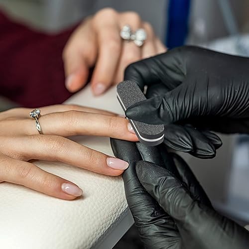 Miniatura 7 de ANRUI Mini limas de uñas, 20 limas de uñas profesionales de grano 100180, tableros de esmeril de doble cara para uñas naturales, pulidor de uñas