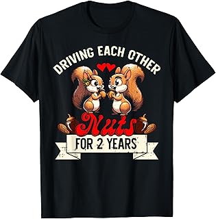 Couples Married 2-Year Funny 2nd Wedding Anniversary T-Shirt