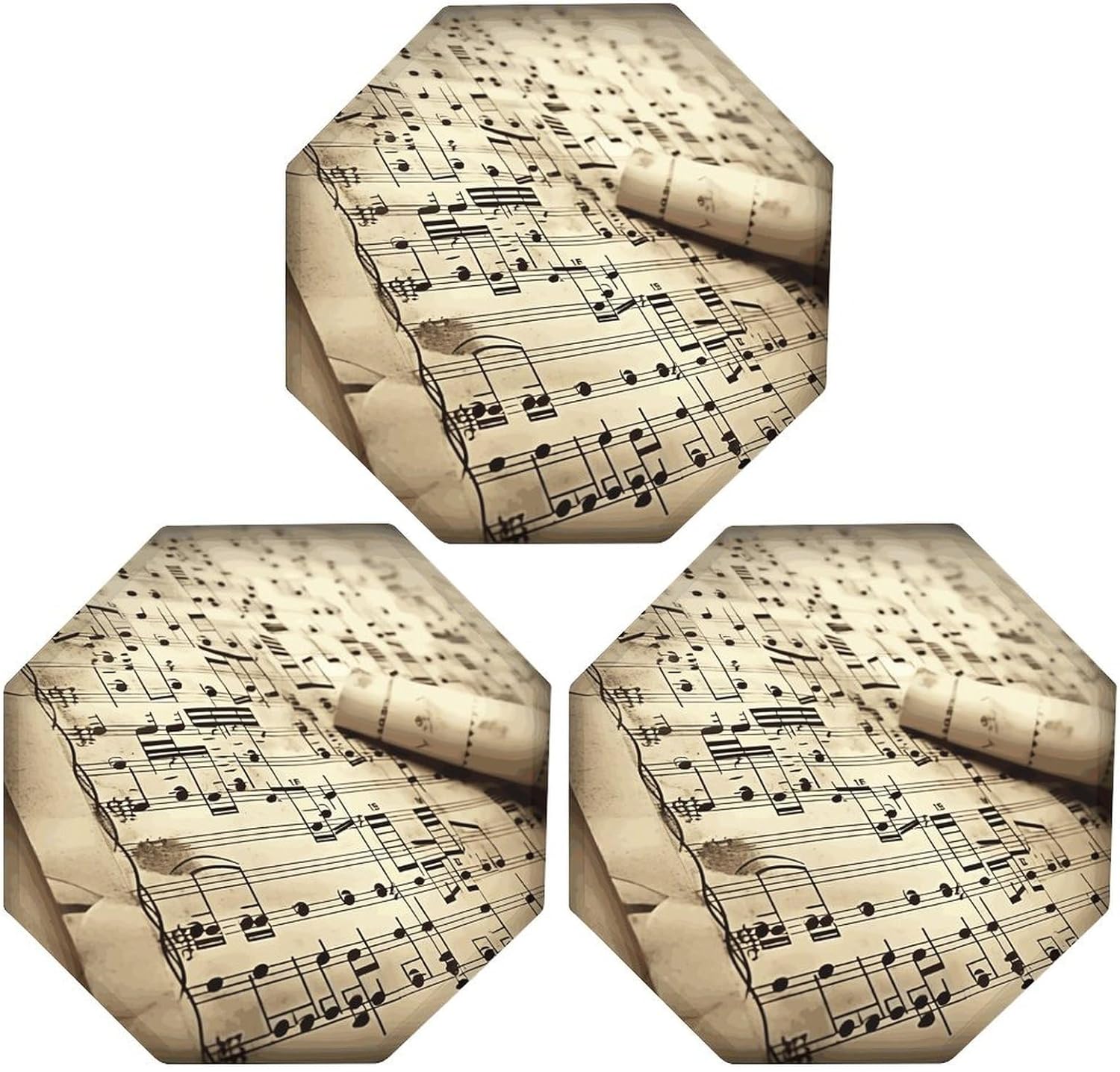 Ctagon Metal Sign for Home, Modern Display Plate for Kitchen, Sheet Music Plates Accent Hanging Wall Decorations 3PCS for Living Room, Bedroom, Hallway, Hotel