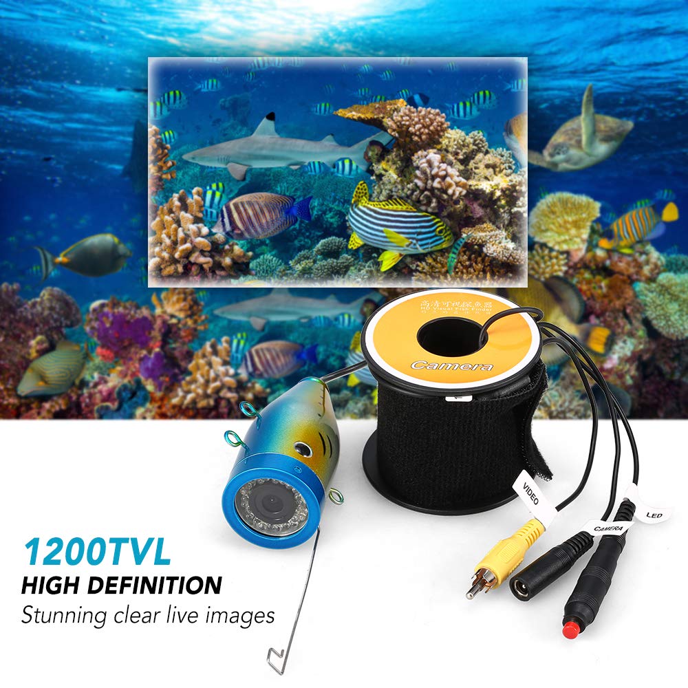 Caméra de pêche sous-marine 1200TVL, détecteur de