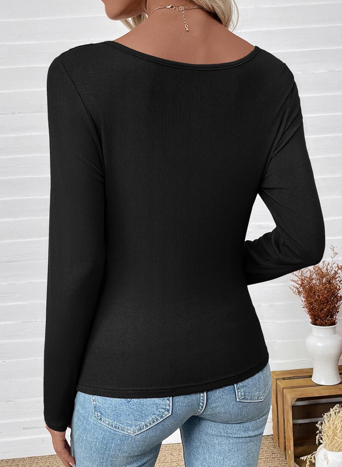 EVALESS Women's Long Sleeve Asymmetrical Neck Ruched Slim Fit Shirts 2026 Spring Fashion Casual Tee Going Out Tops - Image 5