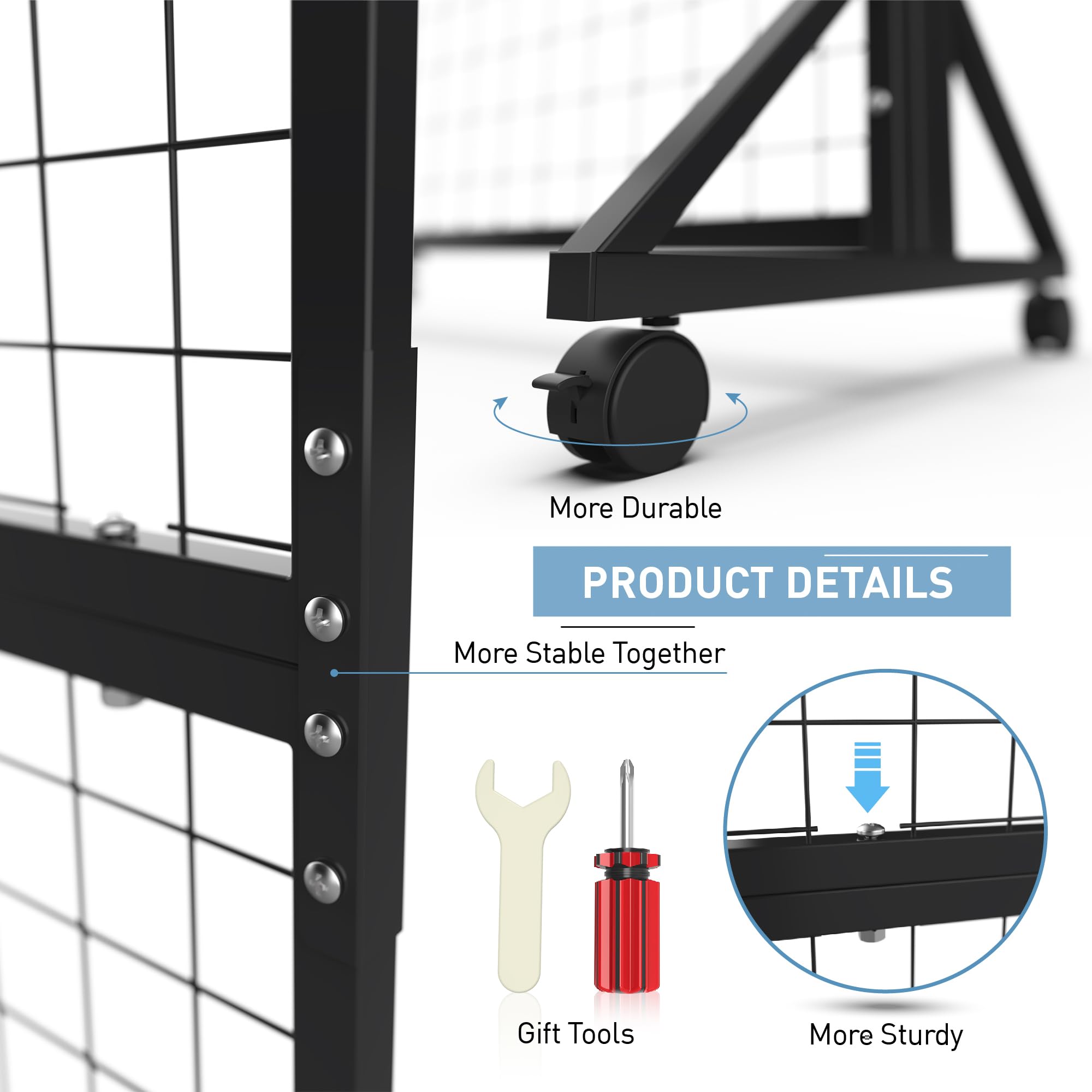 Grid Wall Panels 3 x 6, Grid Wall with Wheels, Retail Display