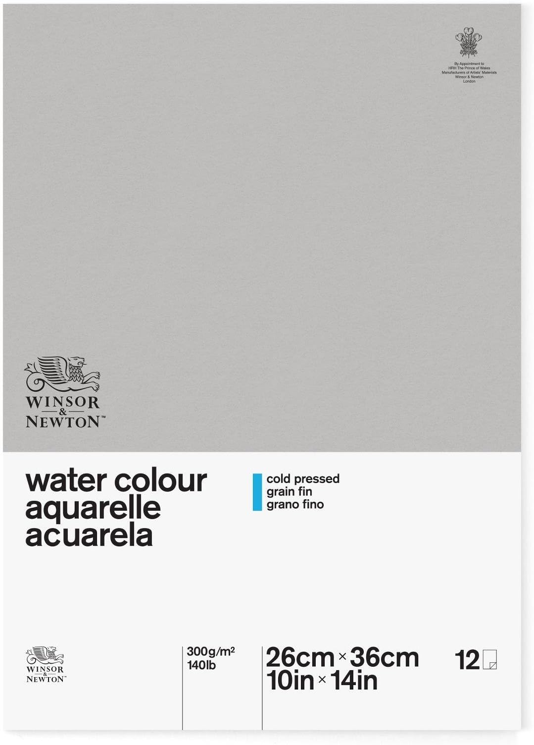 Winsor & NewtonClassic 25.4 x 35.6 cm 300 gsm Cold Pressed Water Colour Paper 1-Sided Glued Pad