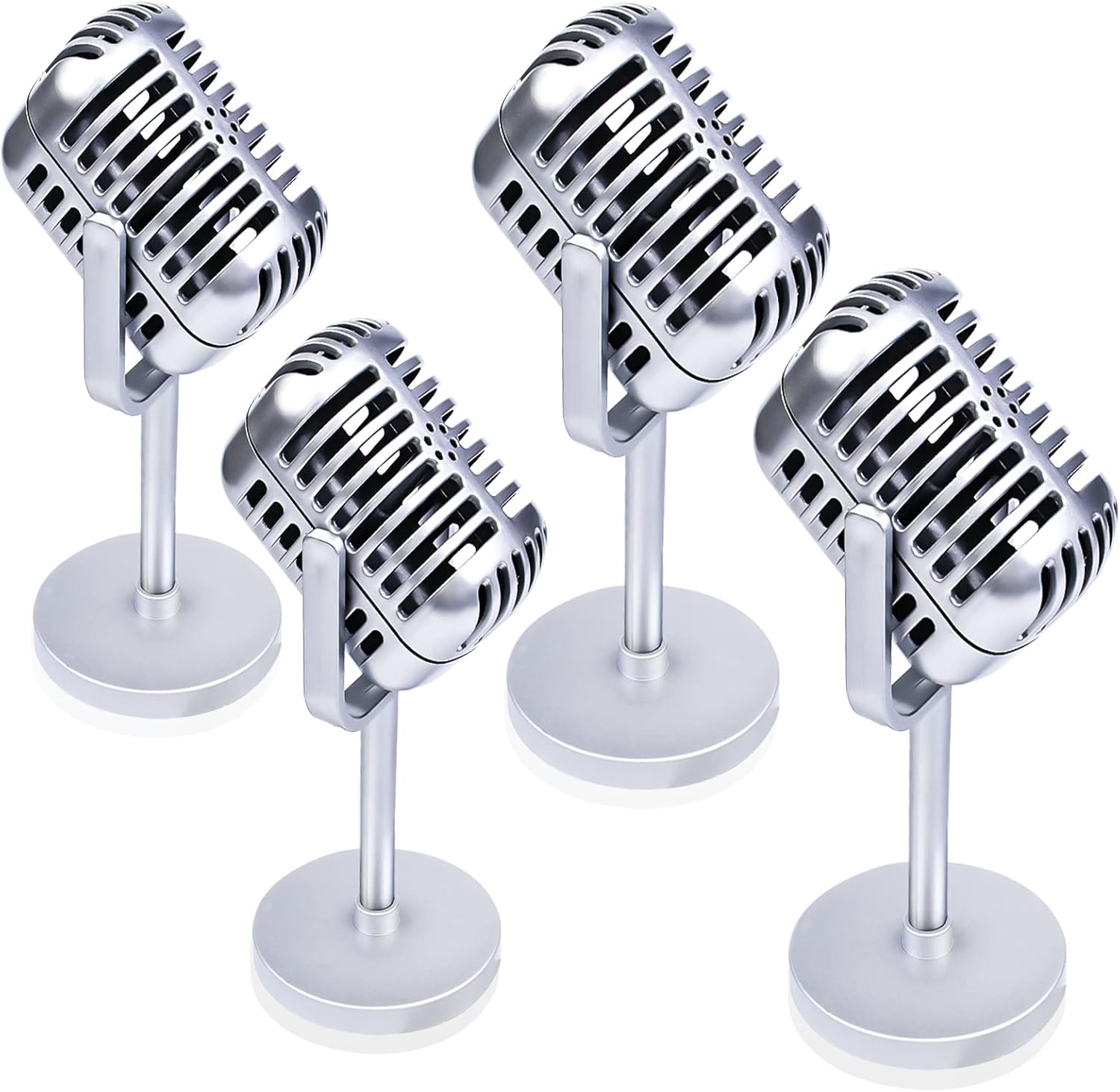 ZUOLUN Retro Microphone, 4 Pcs Vintage Microphone, Prop