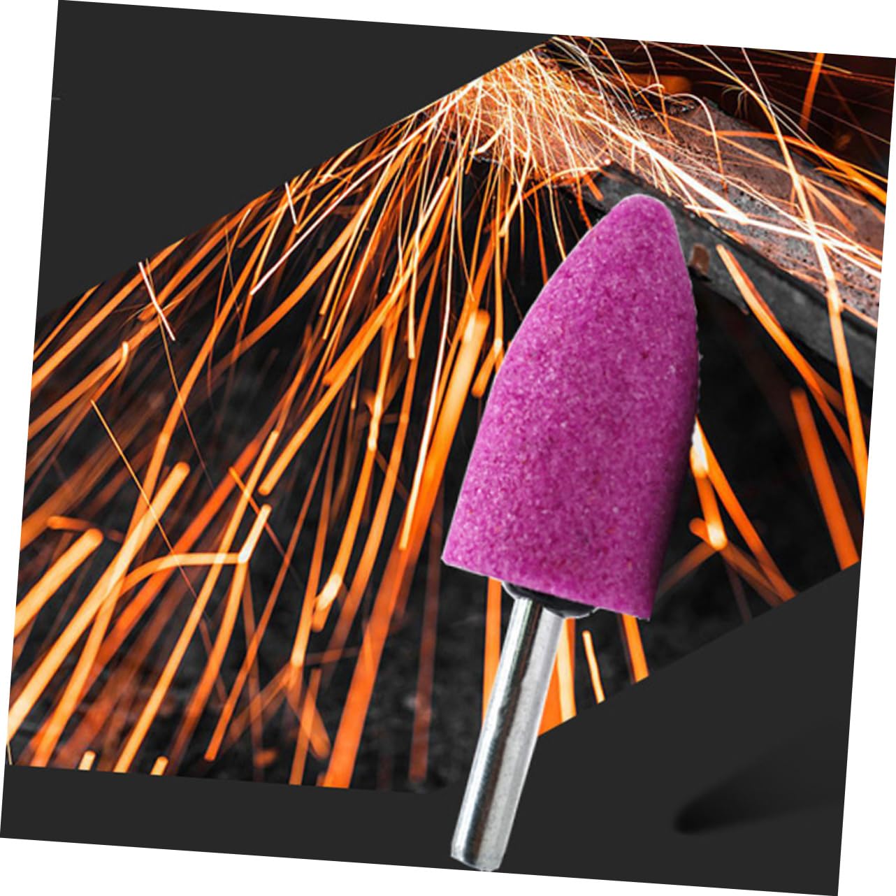 8pcs Abrasive Mounted Grinding Wheel Red Polishing Bits for Electric and Efficient Tapered Carving Tools for Removal