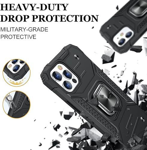 Miniatura 87 de JAME Funda para iPhone 12 Pro Max con protectores de pantalla, 2 unidades, protección contra caídas de grado militar, fundas protectoras