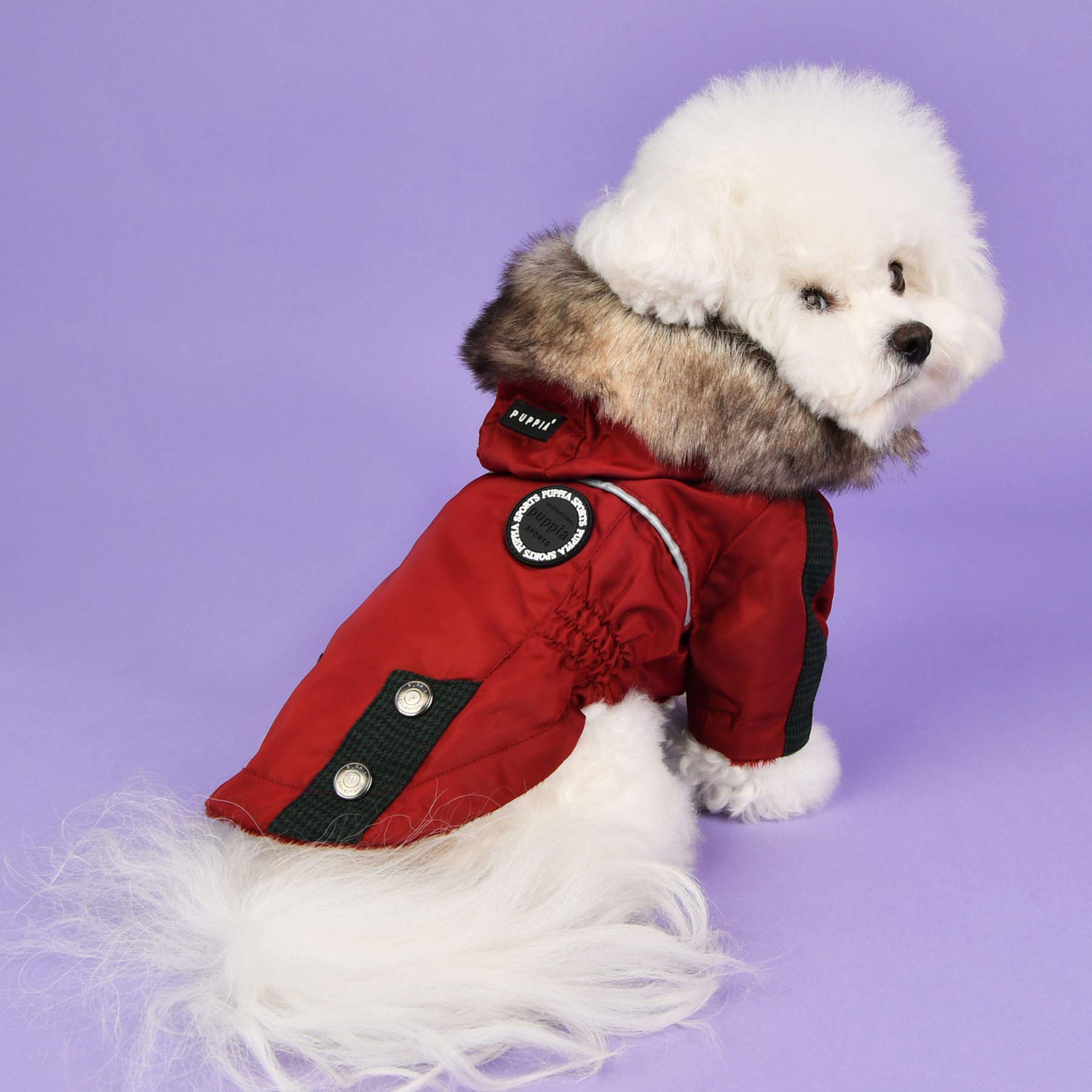 Puppia Brązowy - czerwony - S