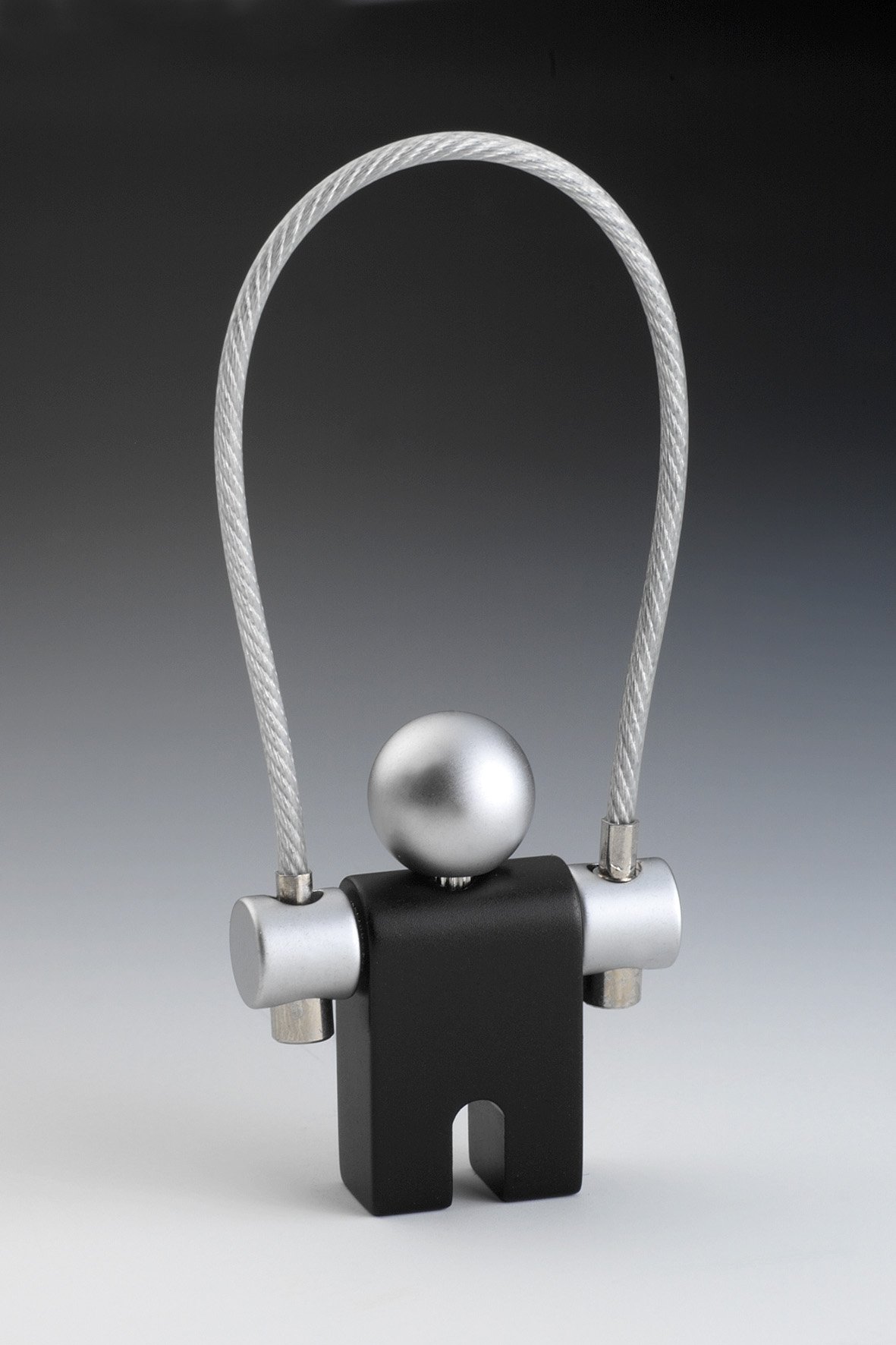 Porte-clés JUMPER Troika aluminium mat noir pour rangement de clés compact