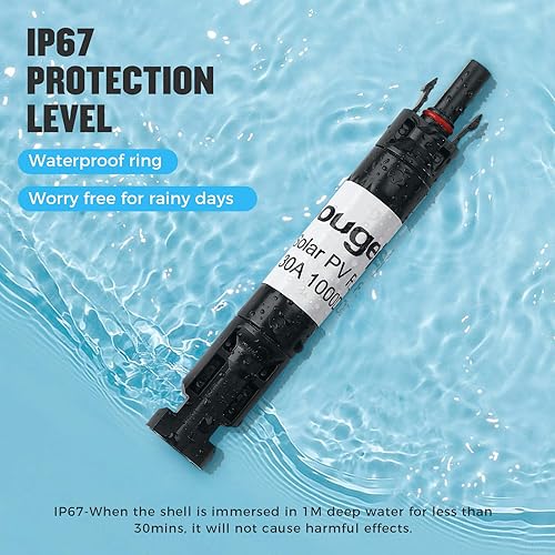 Vista 11 de BougeRV 5 portafusibles solares de 15 A en línea, 5 portafusibles fotovoltaicos en línea de 15 amperios para panel solar y controlador solar