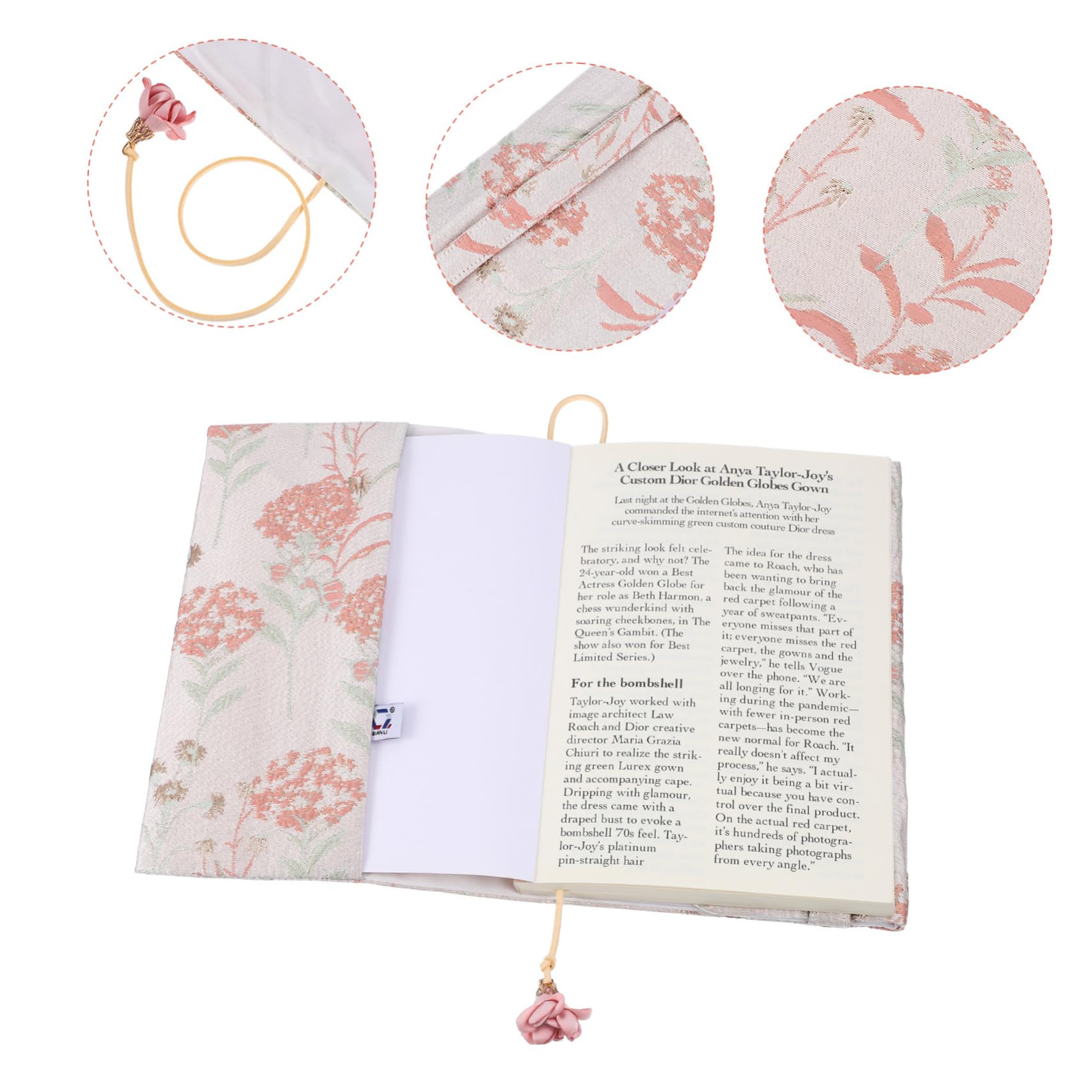 Operitacx 3piezas Funda De Tela Libros Protector Estético De Tela Cubierta Decorativa Para Cuadernos y Álbumes Manga De Libro y Delicada