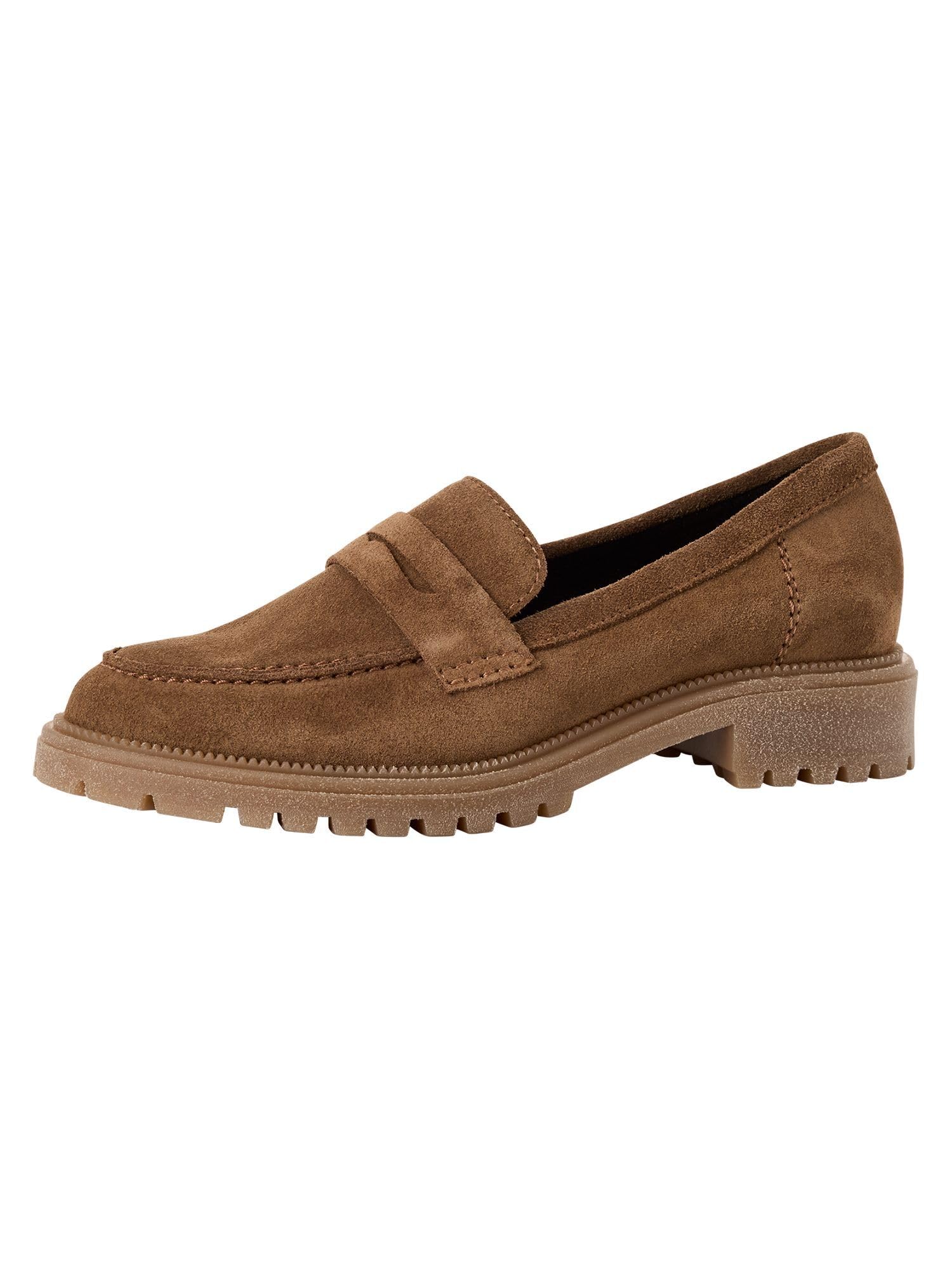 Tamaris Women's loafer flat leather brown 5.5 UK