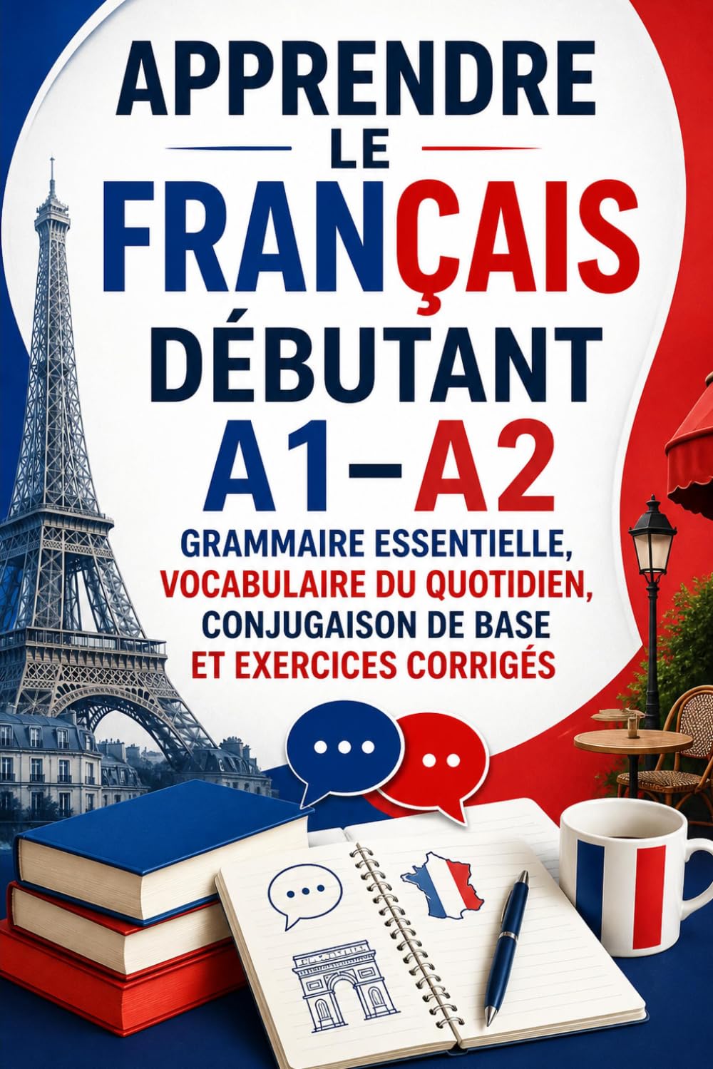Apprendre le Français Débutant A1–A2 : Grammaire Essentielle, Vocabulaire du Quotidien, Conjugaison de Base et Exercices Corrigés