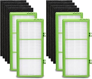 Filter Compatible with Holmes Aer1 Series, Replacement Parts # HAPF300AH-U4R, HAP242-NUC (4 True Filter Replacement + 8 Booster Pre Filter)